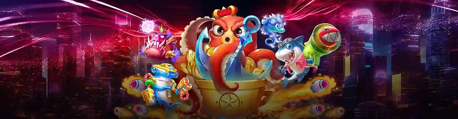 WOWWINPH fishing arcade gameplay featuring underwater shooting action and reward system