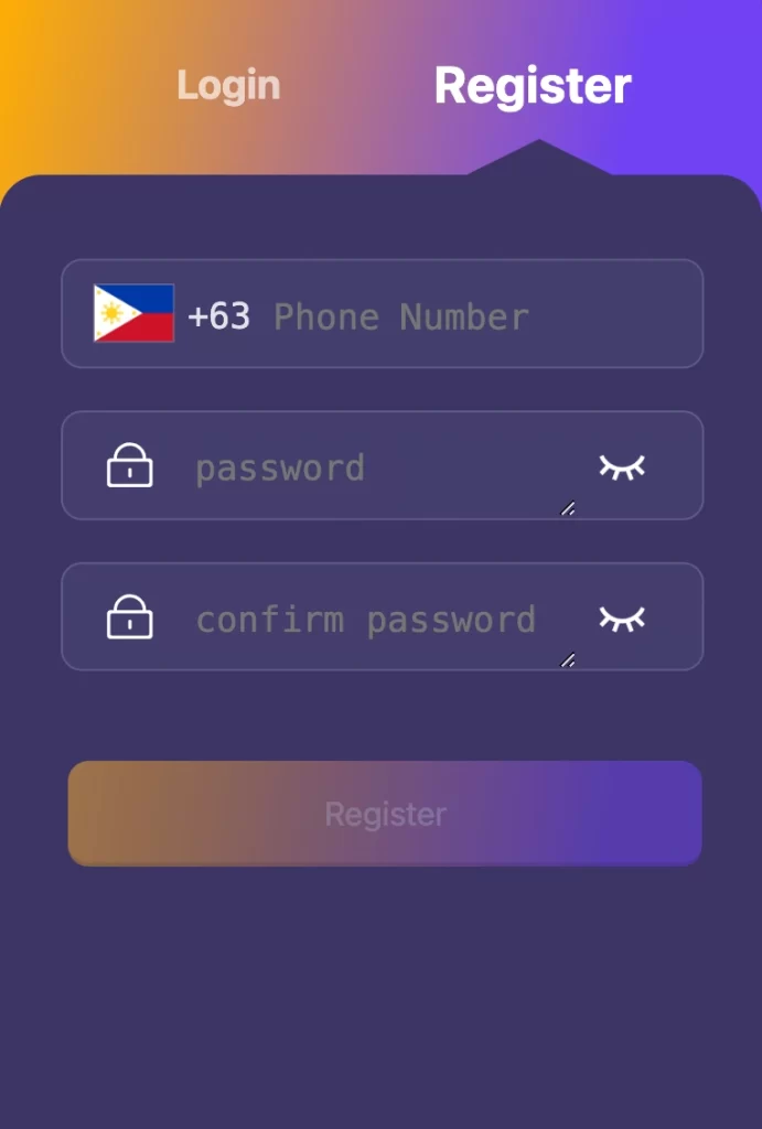 WOWWINPH register login page with quick account setup for online casino games and mobile app access
